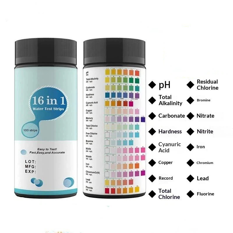 Water Testing Kit - 50/100 Pcs 16 IN 1 Kit