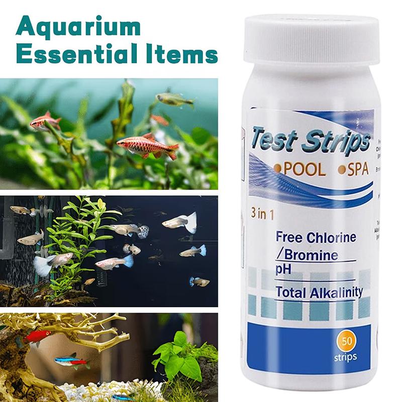 Strip Tes Air Akuarium 8 in 1, - Water Testing Kit ulasan dan harga