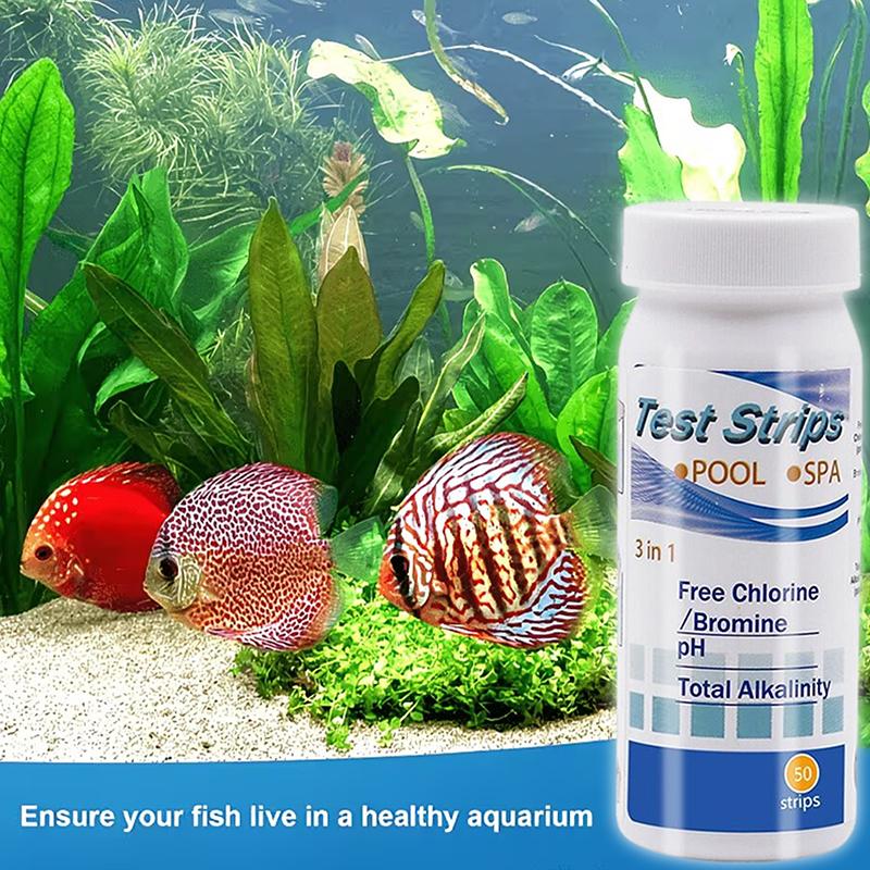 Strip Tes Air Akuarium 8 in 1, - Water Testing Kit ulasan dan harga