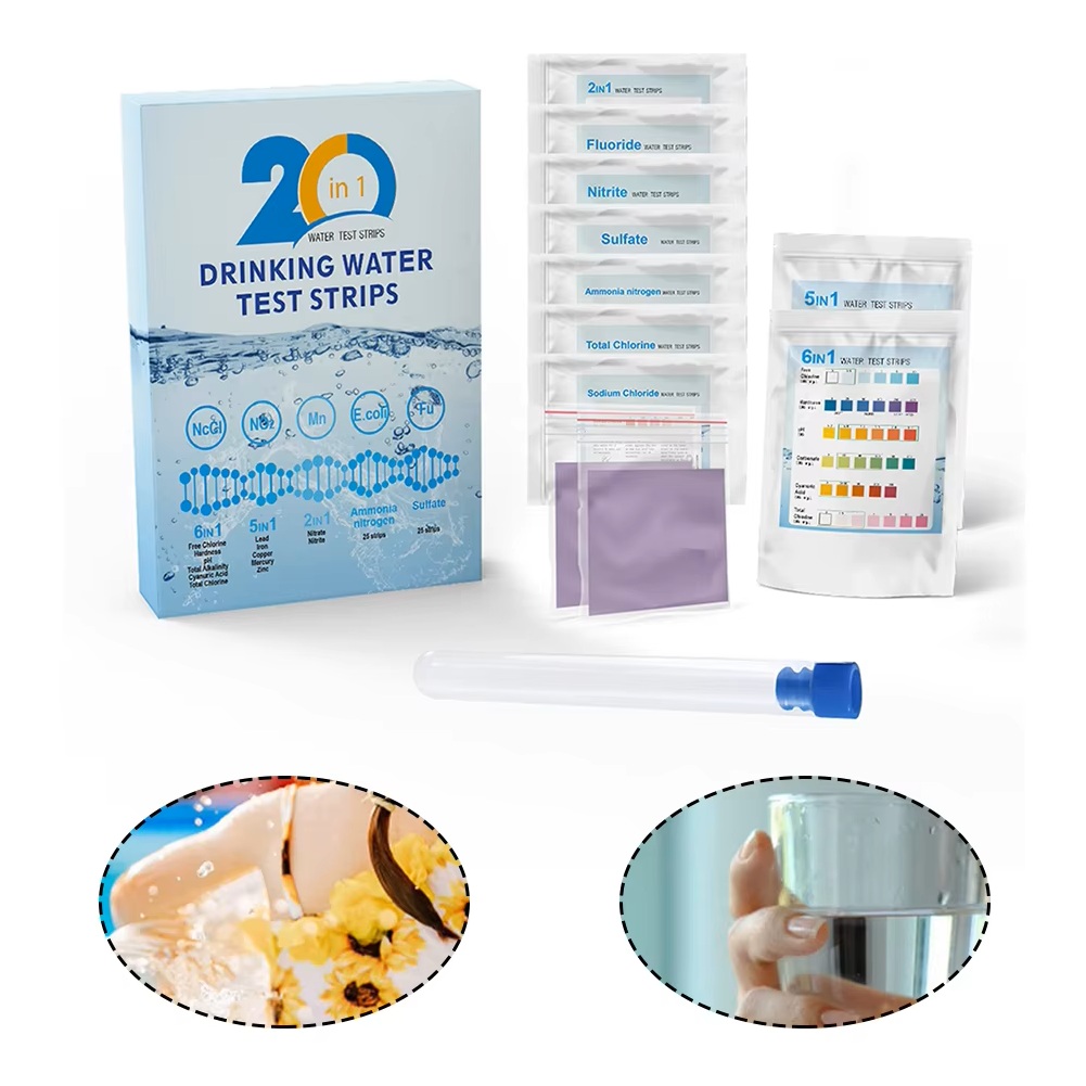 YAGO 20 in 1 Strip Tes Air Kit - Water Testing Kit ulasan dan harga
