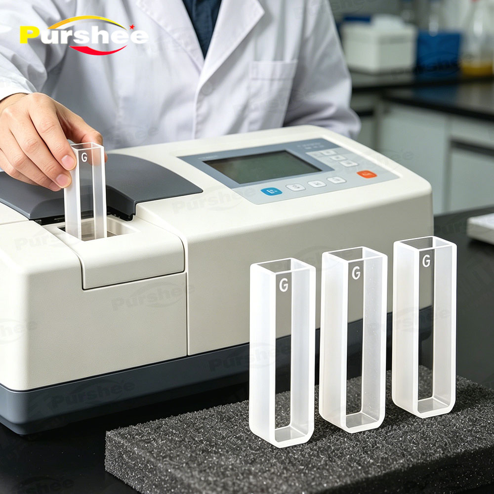 4 buah sel kuvet kaca dengan b - Science Kit ulasan dan harga